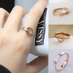 [라일리의류] Rly 여성 고급 디자인 써지컬 고리 링 크로스 반지 3종 택