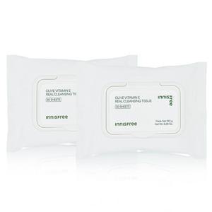 [이니스프리] 이니스프리 올리브 비타민 E리얼 클렌징 티슈 30매 2개