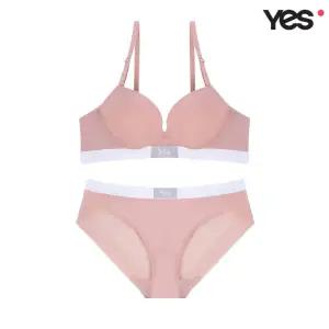 [롯데백화점]예스 DAILY EASY 피치 브라 헴팬티 세트 YSWBA274YSWPA274
