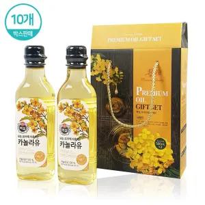 백설 프리미엄유 선물세트 카놀라유 명절선물 500mlX2P 10개 박스판매