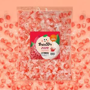 후르츠뽀 까먹는 젤리 리치 2.5kg 진짜 과일맛 리치과즙 과육팡팡 쫀득 말랑 대용량