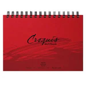 삼원)크로키하드커버스케치북 B5 105g 80매)레드/화방/미술/그림/드로잉/수채화/스케치/그리기/전문가용