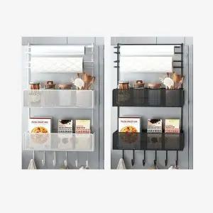 [하프클럽/]무타공 3단 철제 주방선반 냉장고걸이