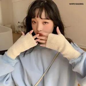 화이트빌딩 핸드워머 겨울 팔토시 니트 여성 손목 암