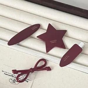 [셀러허브]여자 와인 미니 머리핀 쁘띠 4개 스타 세트 (S27025624)