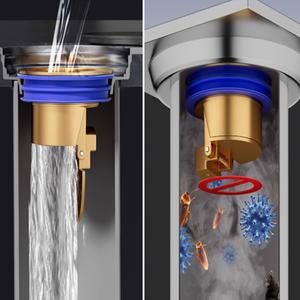 하수구 배수구 악취 차단 트랩 캡 화장실 욕실 세면대 냄새 차단 100%황동