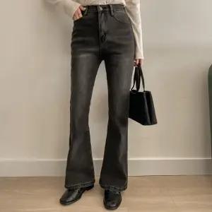 [3단기장/히터바지] 융기모 부츠컷 데님팬츠