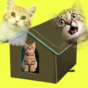 길 길냥이 고양이 급식소 겨울집 숨숨집 강아지 하우스 바람막이 야외 방수 개집 텐트 애견