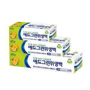 애드그린 산화생분해 위생백 100매 일회용 비닐 봉투 위생팩