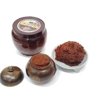 강원도 재래식 보리 된장 2kg 유기농 전통 발효 무농약 시골 된장