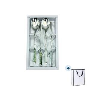 삼미 부부 커플 수저세트 청자 백자 세라믹 2인용 국내생산