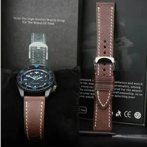 암소가죽사용 스테인레스 디버클포함 손목시계 소가죽 (WFH21B1)