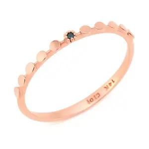 [비앤비골드] 18K 플라워 청큐빅 볼볼 반지 SRS22535