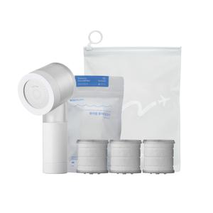 [바디럽][국내/동아시아 SET] 바디럽 퓨어썸 여행용 미니 필터샤워기+베이직 퓨어필터 1BOX(3개입)