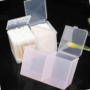 화장솜 보관함 1-화장솜통-화이트 머리끈 면봉 투명 정리함 미니 소품