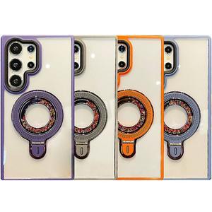 갤럭시 s24 플러스 울트라 비즈 마그네틱 맥세이프 핑거링 스탠드 슬림 투명 하드 케이스