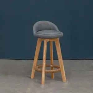 53cm 린넨 원목바 마이홈 의자 (WFHJKX0)