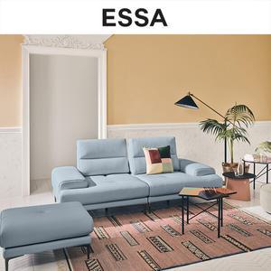 [에싸] 아르떼 3인 스윙기능 론도 소가죽 소파+스툴