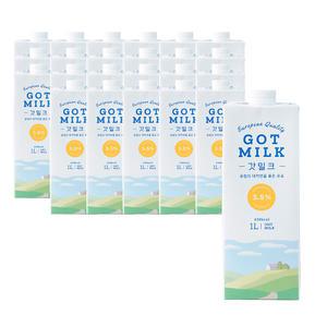 갓밀크 멸균 우유 1L x24개