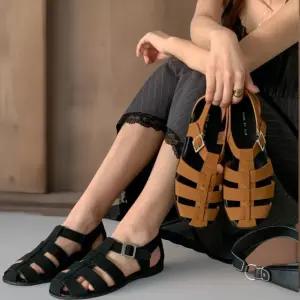 여성용 일상 글래디에이터 스트랩 버클 샌들