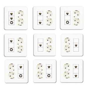 진흥전기 J시리즈 매입형 2개용 통합수구 콘센트 통신기기 화이트