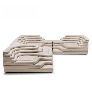 특별한  소파 창의 거실  가죽 테라스 중세 모듈 와비사비 게으른 크림