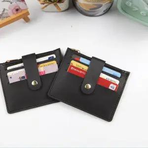 가로 신분증 신용카드지갑 명함 1P 블랙 3포켓 가죽 (WFGTA2N)