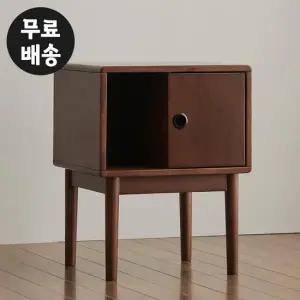 루체 원목 침대 협탁 오픈형 도어장 소형 미니 테이블