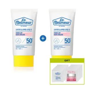 1 +1 닥터벨머 UV더마 논코메도 톤업 선크림 50ml + 샘플 2종 세트 (아크네 클렌징폼 1.5ml x 5매 + 핑크 8