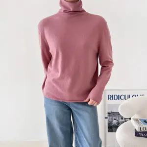 여성 비스코스 니트 롱슬리브 폴라티셔츠