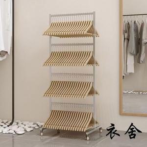 옷걸이보관 행거 이동식 3단 수납 보관 정리대 옷걸이거치대 매장 선반 옷가게 보관랙