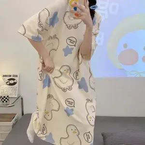 여성 프린팅 캐릭터 통큰 잠옷 박시 원피스