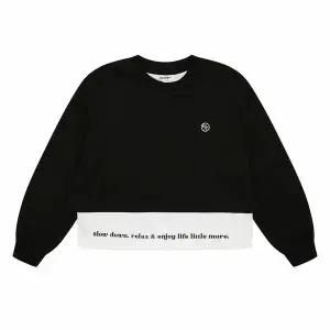 [보리보리/에꼴리에]여아 레이어드 레터링 티셔츠 23C5453_BK