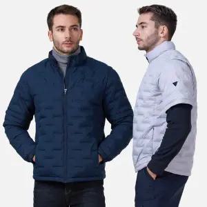 [이지바이]투엘라 트랜스폼 남성 골프 기능성 소매탈부착 기모 넥라인 경량 패딩 자켓(M6WJ02)