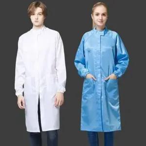 정전기 방지 작업복 클린룸 보호복 방진복 공장 옷 남성 (WFK5Y2Q)