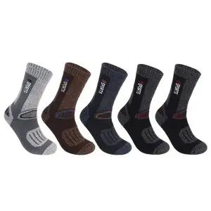 [피에르가르뎅]남성 기모 통파일양말 리온5족 아웃도어 방한 보온 겨울양말