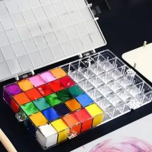 36구 수채 물감 휴대용 케이스 12구 팔레트 36구 예술가용 물감케이스 24구