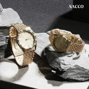 금장 손목 시계 아날로그 메탈 커플세트 도금 남자 여자 방수