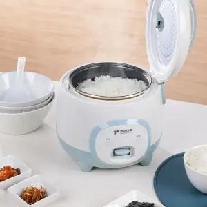 키친아트 미니 밥솥 3인용 전기 보온 밥솥 소형 원터치 밥솥 원룸 자취 1.6L 찜용기 포함