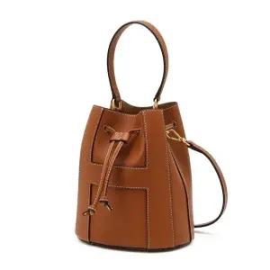 [헤지스](대구신세계)H-BAG 브라운 소가죽 복조리백 HIWA6E220W2