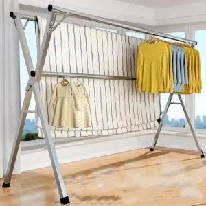이동 접이식 튼튼한 빨래건조대 실외건조대 이동식 이불 바퀴 무거운뻘래가능 실내 스테인레이파이프