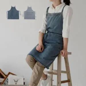 [알티피아]앞치마 다용도 카페 데님 식당 주방 꽃집 미용실 공방 화방