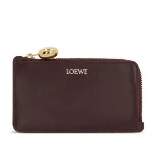 로에베 골드 로고 슬림 가죽 카드지갑 CANBZ40 X017110