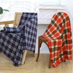 체크 패턴 무릎 담요 플란넬 소파 블랭킷 거실 침실 보온 덮개 격자 무늬 휴대용 담요