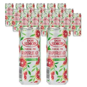 돈시몬 착즙 스파클링 자몽 에이드 탄산음료수 20개(330mlx20개) 착즙주스+탄산수