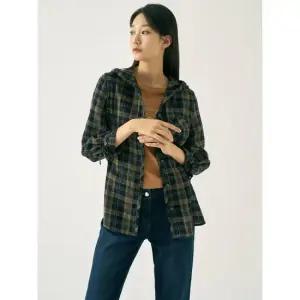 [지센] 자수 후드체크 블라우스 LCWSN821_NA