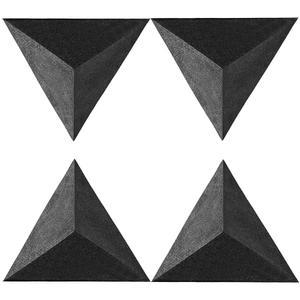 천장 모서리 16.5인치 삼각형 12인치 깊이 삼각 피라미드 음향 폼 베이스 트랩 홈 스튜디오 부스 저 터 고주파 흡음 폼까지 4팩 방음 처리