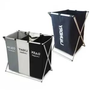 접이식 정리 수납 3칸 보관함 바구니 런드리 대형1칸 분리 3칸 정리 분리수거