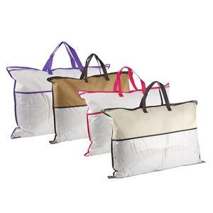 호환 투명 부직포 베개 포장 이불 담요 지퍼 방진 보관 가방 가정용 주최자 가방 토트 백 다양한