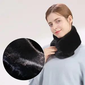 앙드레김 프리미엄 에코퍼 넥 워머 2종 목도리 머플러 블랙 베이지